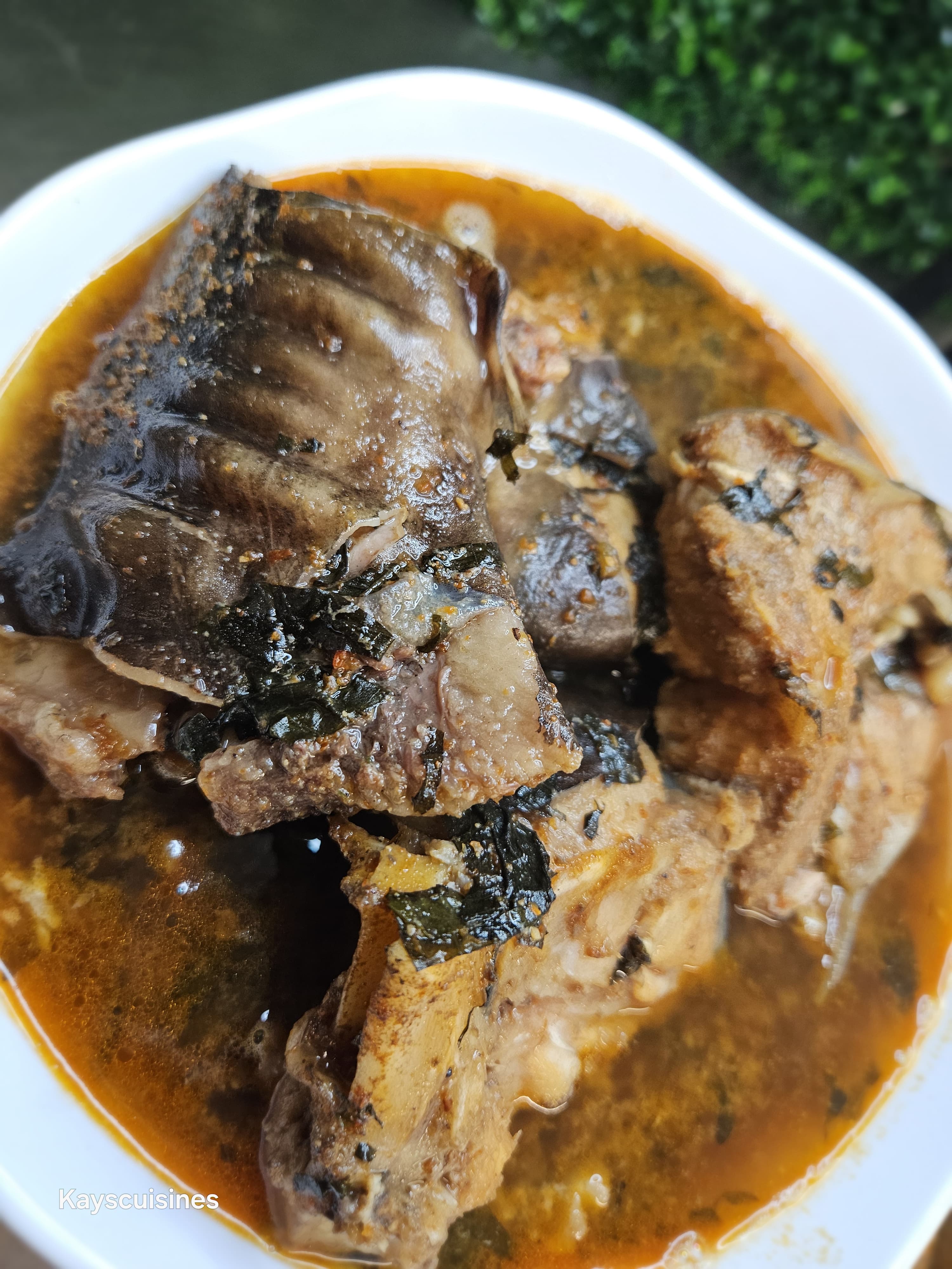 Goat Peppersoup, Spicy Pot at Kay's Cuisines