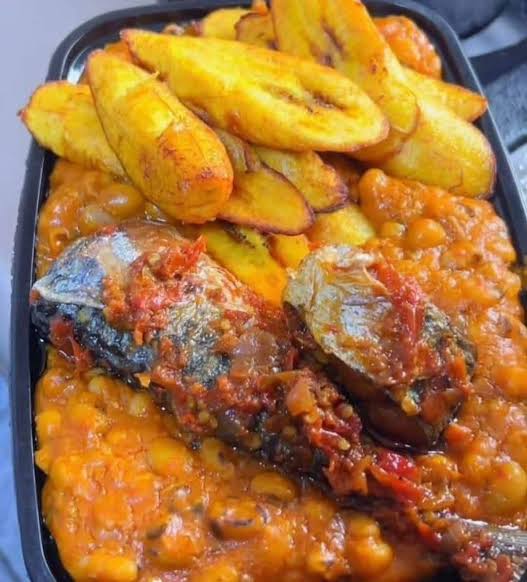 Beans & Plantain with Meat or Fish, Yam & Porridge at Kay's Cuisines